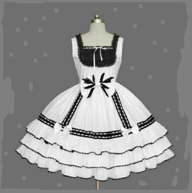 

Hot selling white sissy baby maid mini dress CD / TV customization