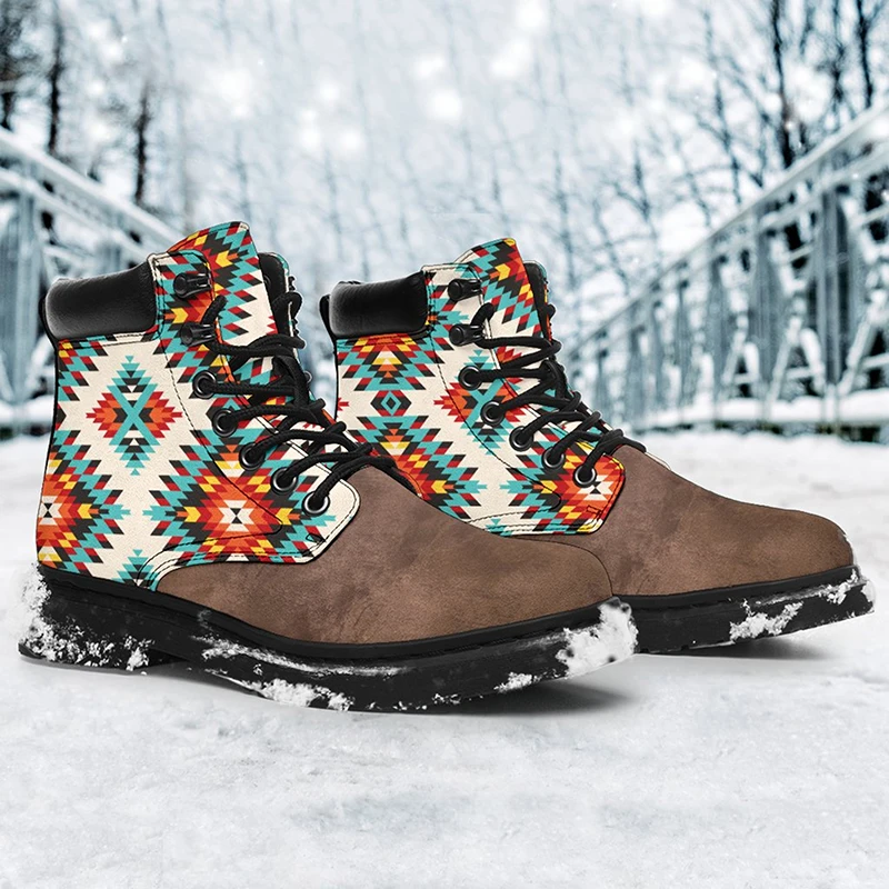 

Модные женские Ботинки Martin с цветочным принтом, женские ботильоны на платформе со шнуровкой, зимние теплые женские ботинки