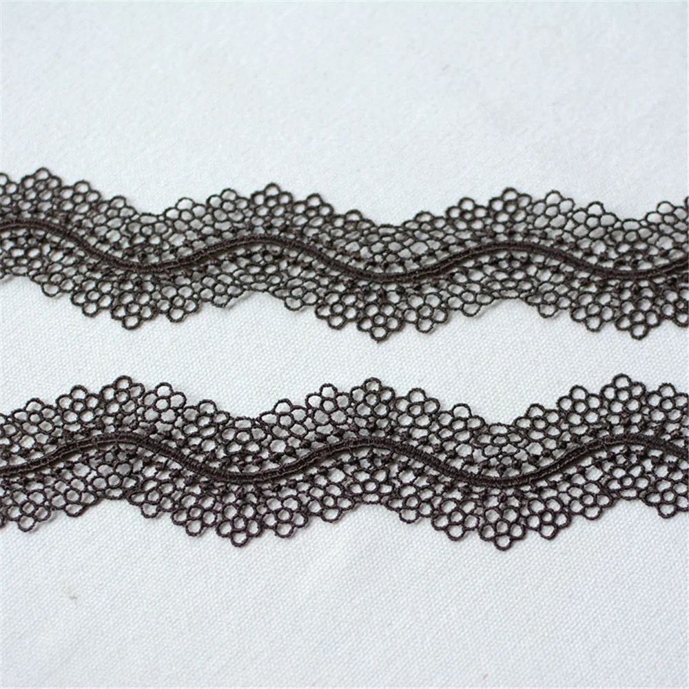 1 метр кофе Цвет полые жаккардовые водорастворимый кружева вручную