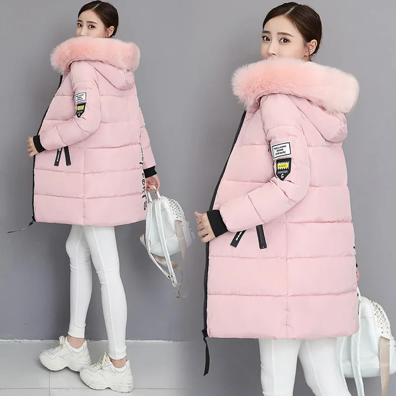 Winter Coat  Clothing for Women  Jacket The New Cotton Long Thicken Korean Version Hooded Big Fur Collar