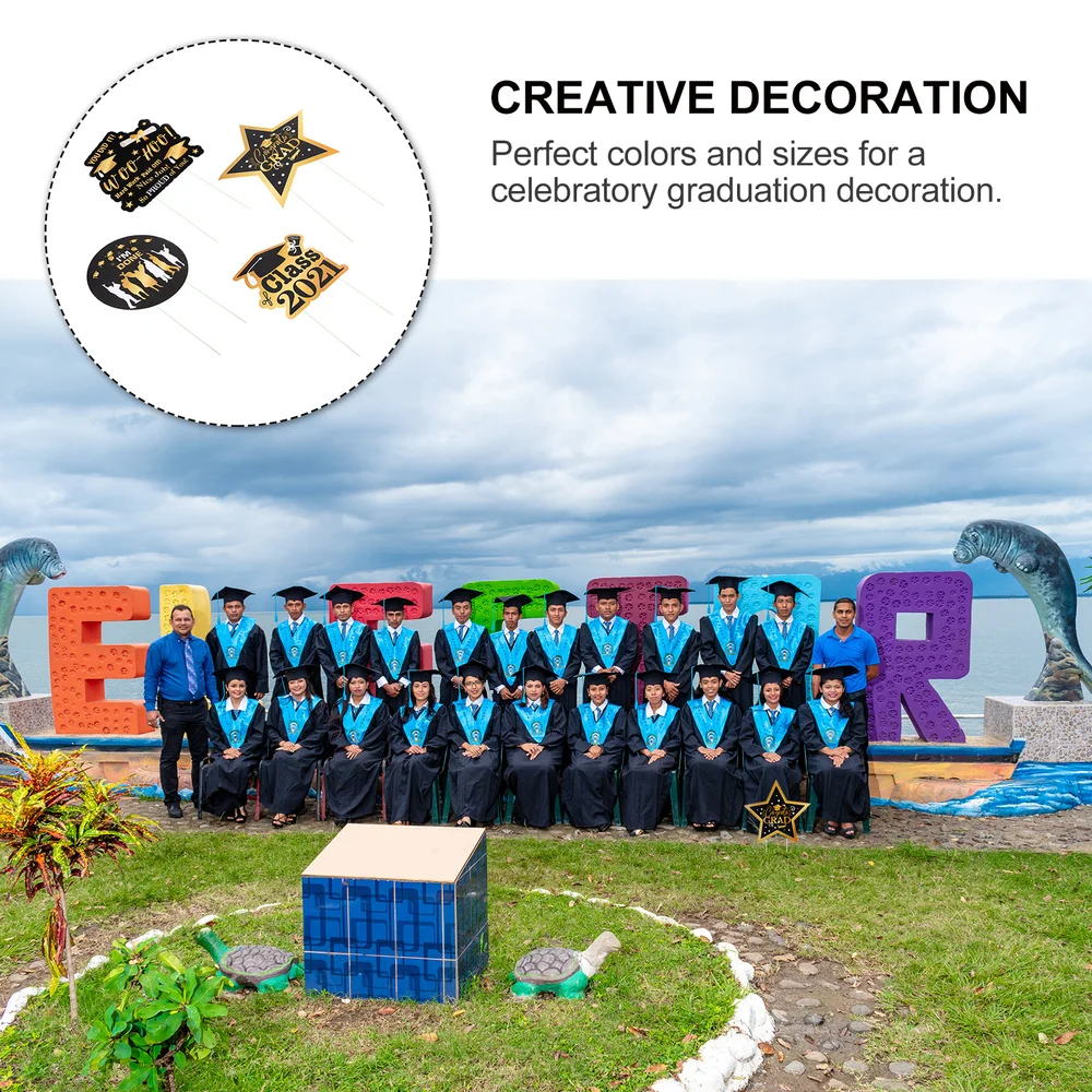 

4pcs Graduation Garden Yard Signs Outdoor Party Decorative Lawn Signs