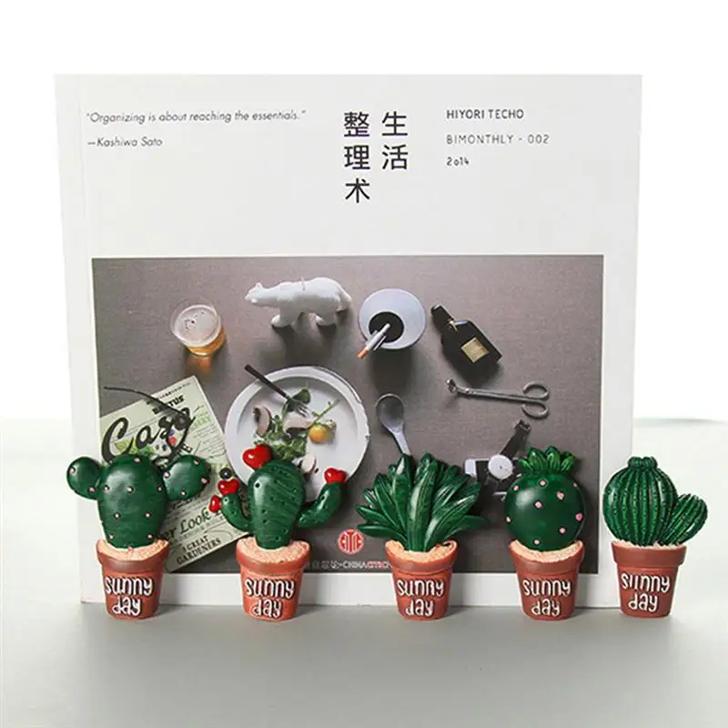 

Cactus Magnet Decorative Refrigerator Magnets Cute Fridge Magnet Sticker For House Office Personal Use