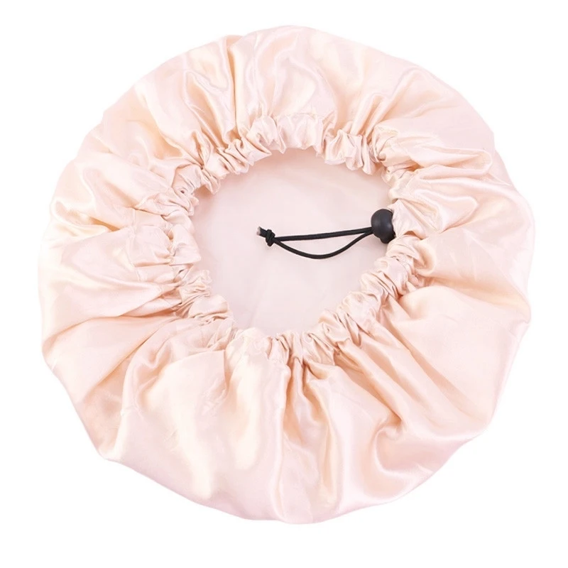 

Children And Women's Hair Cap For Sleeping Double-Layer Bath Hat Kitchen Dust PE Waterproof Polyethylene Chemotherapy Styling