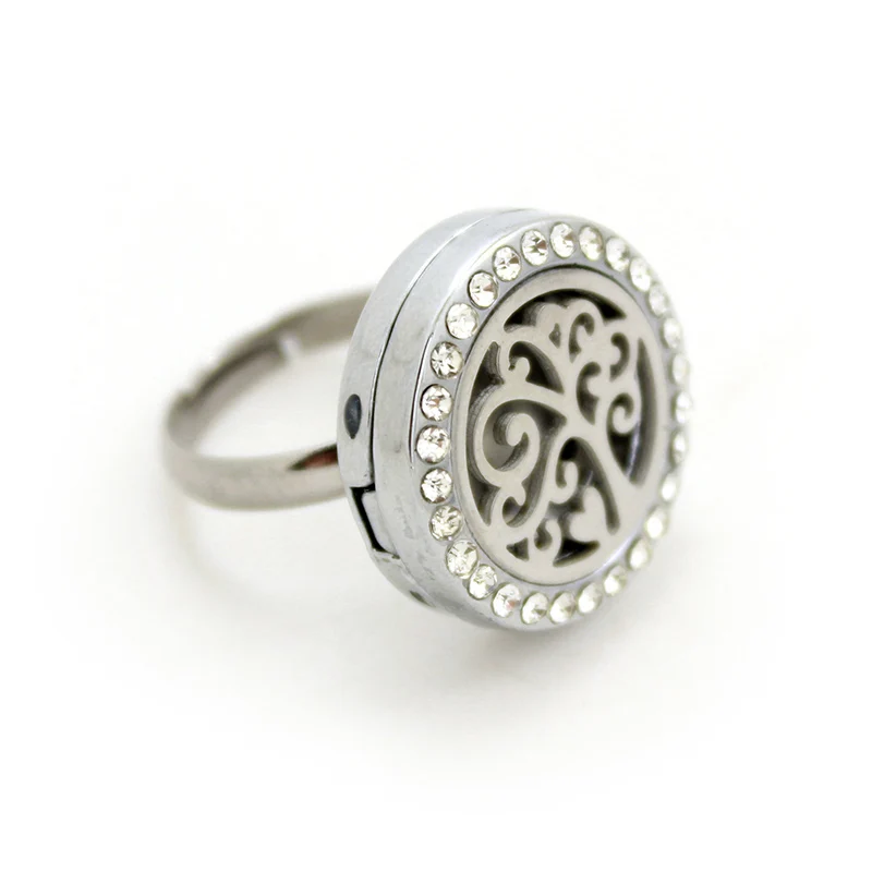 20 мм сплав кристалл Ароматический диффузор медальон Оптовая Продажа кольцо с