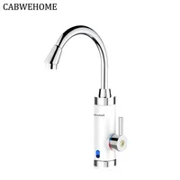3000W Instant Electric Water Heater Without Tank Instant Hot Water Faucet Kitchen Tap Built-in Heating Pipe LED Display