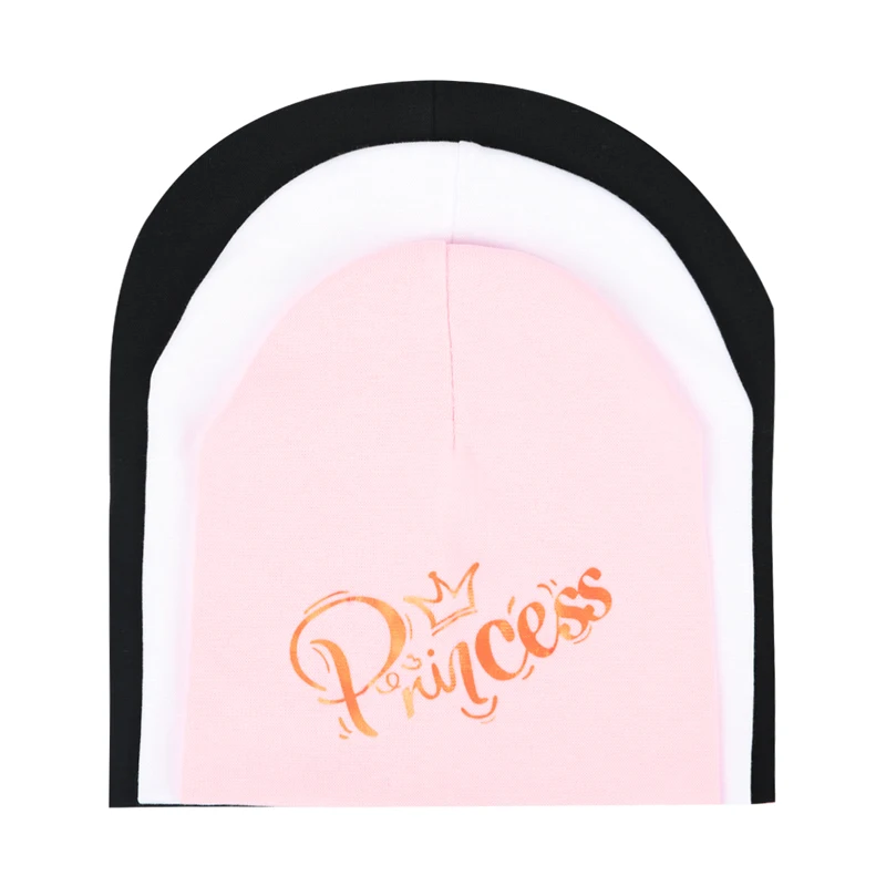 

Toddler Kids Golden Print Letter Princess Crown Cotton Beanie Hat For Girls Boys Infant Child Winter Caps Newborn Bonnet
