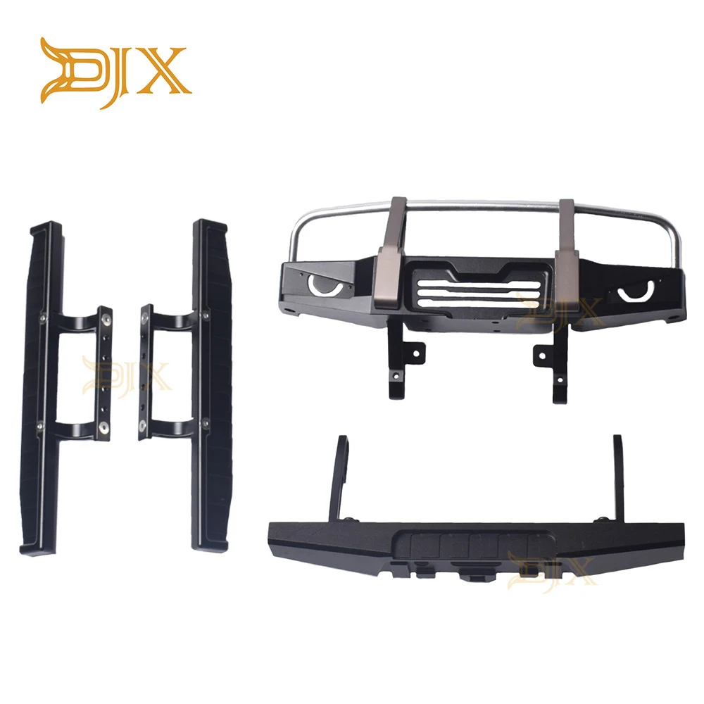 

DJX Metal Front & Rear Bumper/Pedal Foot Side Steps Parts For Tamiya 1/10 TOYOTA HILUX & Bruiser