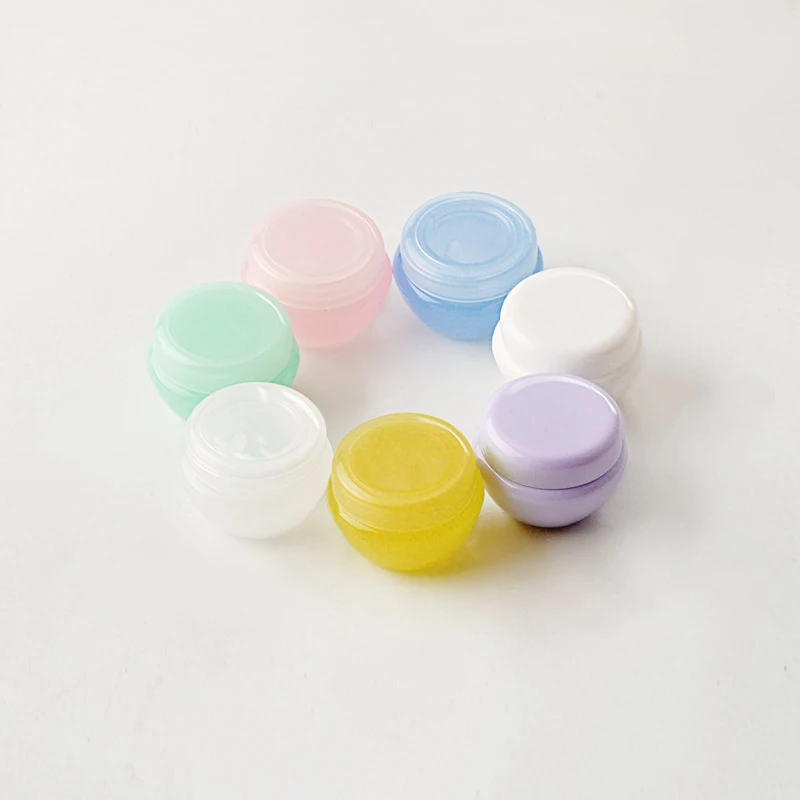 

1 pc 5G/5ML Empty Container Jars with MultiColor Lids for Powder Makeup Cream Lotion Lip Balm Cosmetic Samples