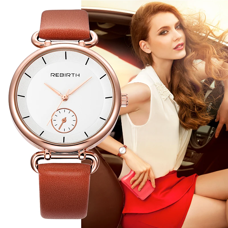 Модные женские часы элегантный кожаный ремешок браслет женский 3bar