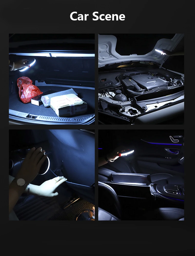 

Car Interior Touch-type Light LED Light Car Ceiling Reading Light Magnet Ceiling Lamp Universal Vehicle Interior USB Charging