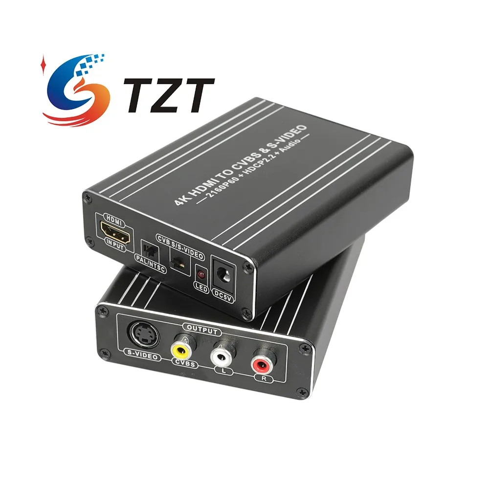 NK-H12 Plug and Play HDMI-совместимый конвертер в AV & SVideo конвертер 4K UHD качество изображения Аудио Видео синхронная передача