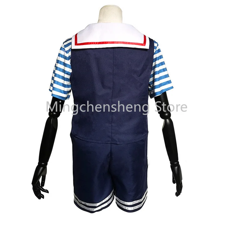 

TV Stranger Things Season 3 Cosplay Costume 11 Eleven Icecream Shop Sailor Suit Navy Uniforms Halloween Adult Costume