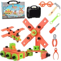 kids diy drill screw nut puzzles toys pretend play tool drill disassembly assembly children drill 3d puzzle toys for boy gifts