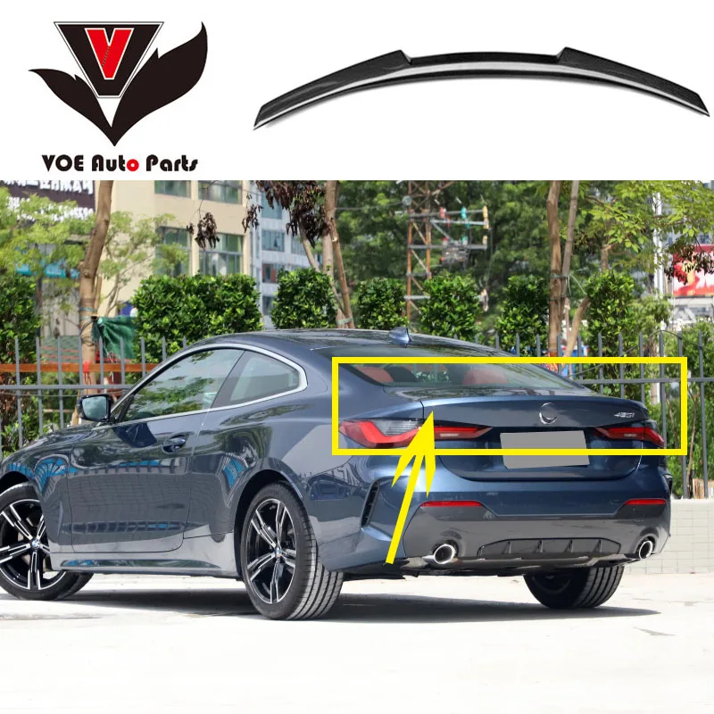 

G22 M4-Style Carbon Fiber Rear Wing Lip Spoiler for BMW 4 Series G22 2-Door 2020 2021 2022