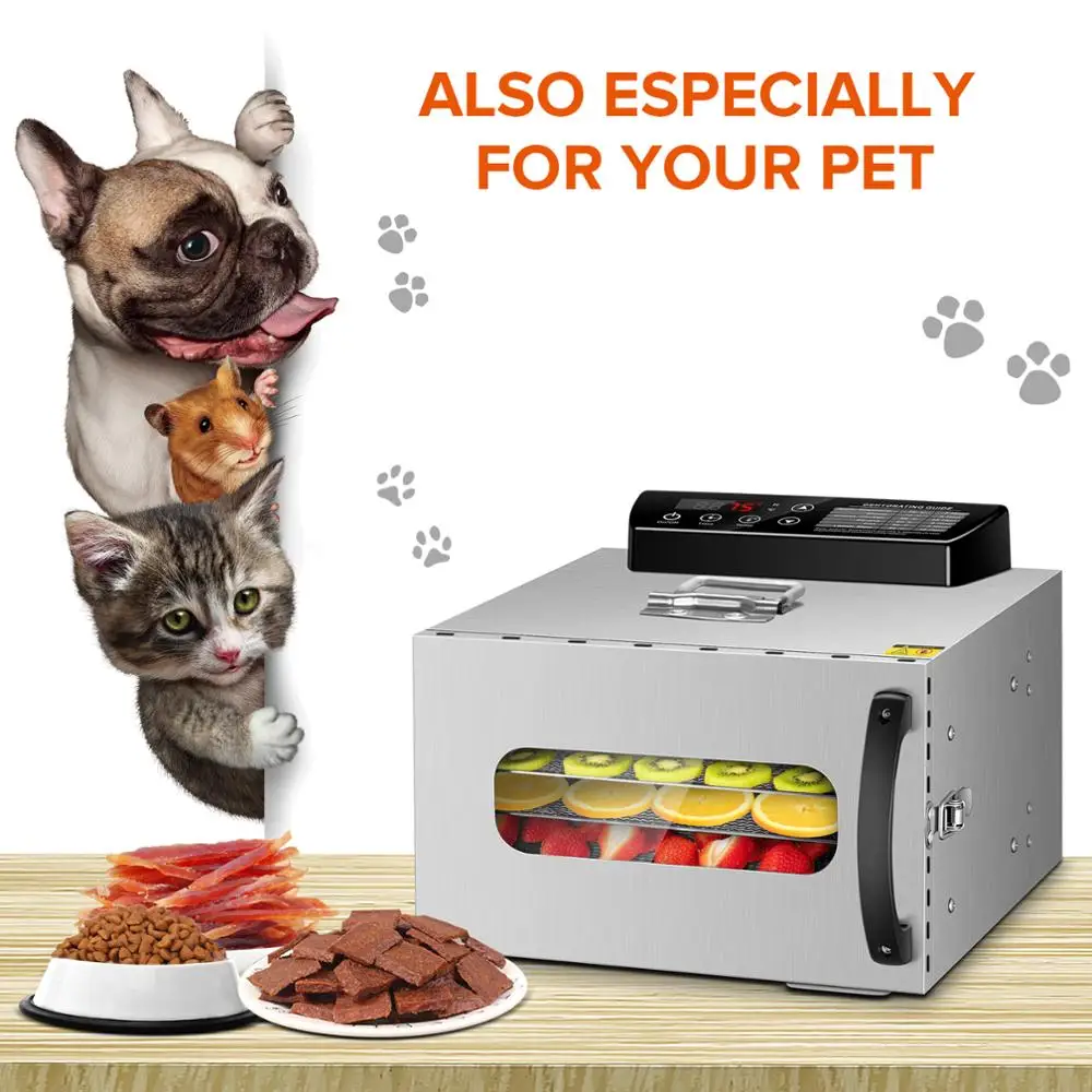 Сушилка для овощей и сухофруктов из нержавеющей стали KWASYO 6 | Бытовая техника