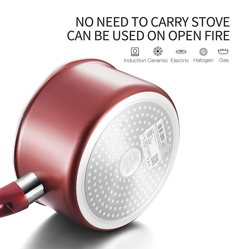 Антипригарная Кастрюля COOKER KING кастрюля для молока и соуса со стеклянной крышкой