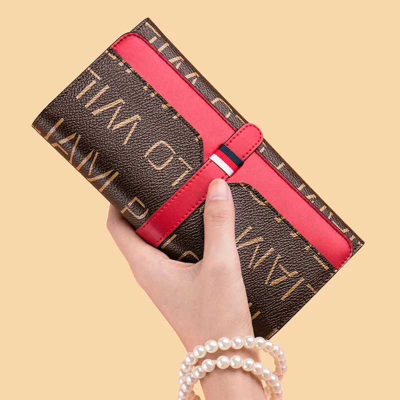 

WilliamPolo luxury brand long coin purse tassel design clutch money bag credit card