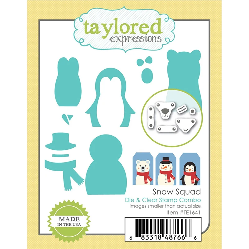 

Penguin Bear Snowman Craft Mold Metal Cutting Dies for Scrapbooking Stencil Knife Mould Blade Punch Paper Model Decor Template