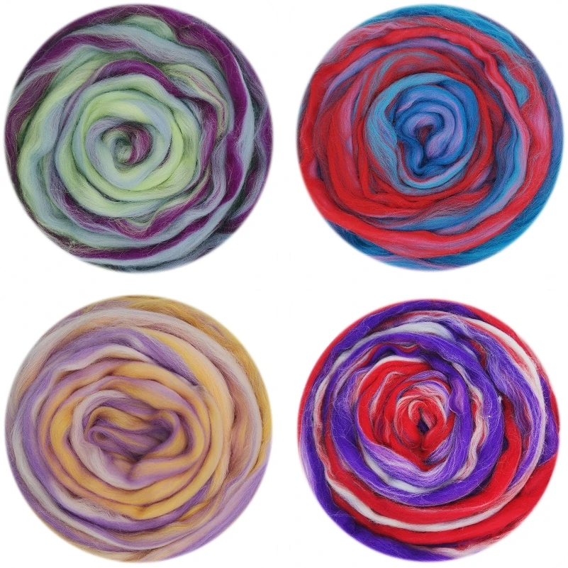 

Natural Blended Wool Roving 50g, Merino Mixed, Hand Dyed Wool Top Art, Needle & Wet Felting Supplies, Needle Felting Diy Wool