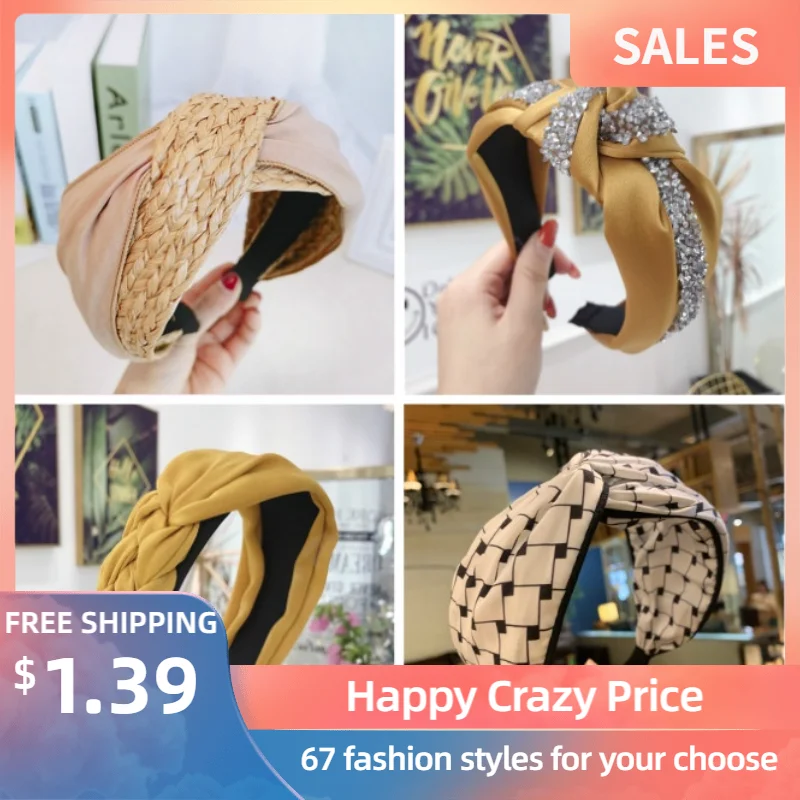 Женская повязка для волос с узлом на голову женщин корейские аксессуары модные