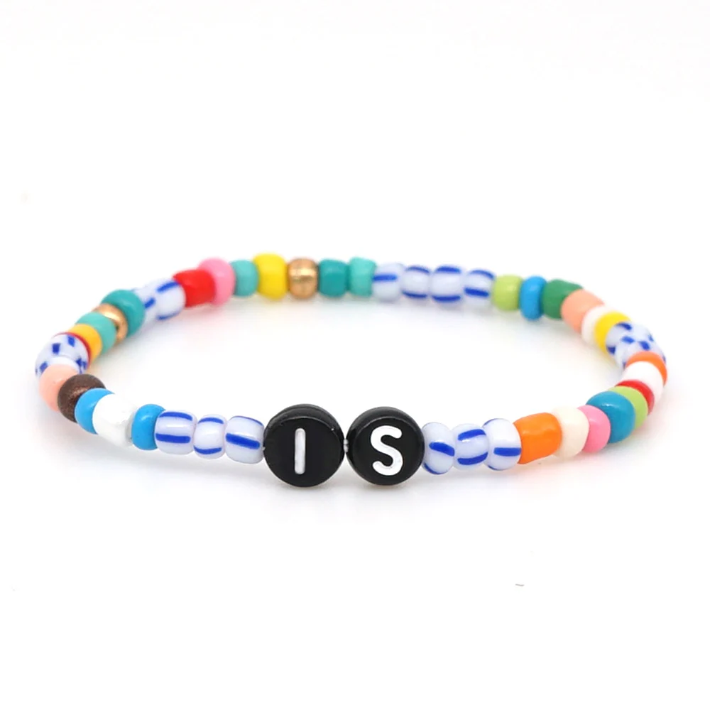 Женский богемный Браслет Shinus пляжные браслеты с буквами ювелирные изделия