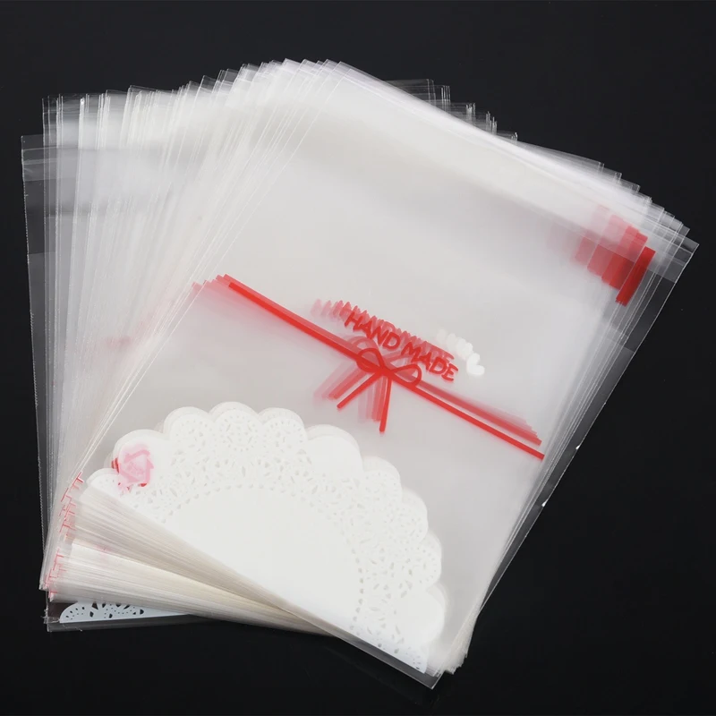 100 шт. милый бант OPP самоклеющиеся печенья хлебобулочные конфеты печенье Обжарка