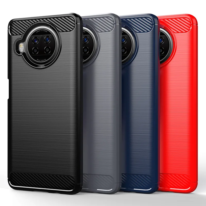 

For Xiaomi Redmi Note 9 Pro 5G Case Soft Carbon Fiber Phone Case For Note 9 Pro 5G Shockproof Full Protection Silicone Bumper