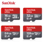 Sandisk Ultra Micro SD карта памяти, 16 ГБ, 32 ГБ, 64 ГБ, 128 ГБ, 200 ГБ, 256 ГБ