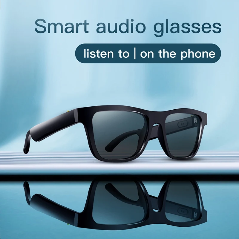 저렴한 새로운 스마트 무선 블루투스 5.0 헤드셋 음악 안경 야외 사이클링 선글라스 이어폰, 스포츠 헤드폰 내장 스피커
