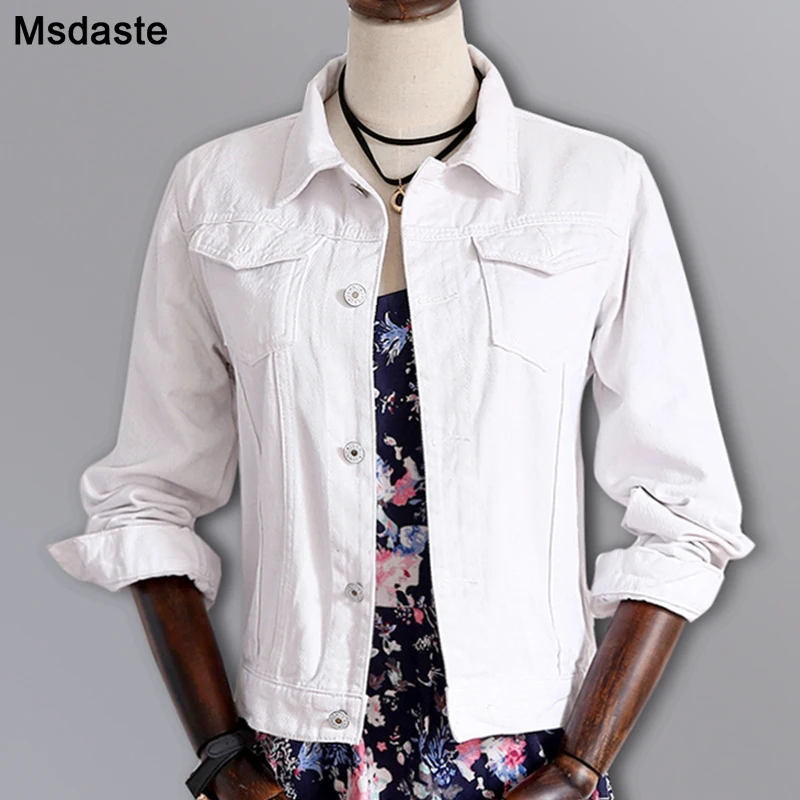

Jeans Jacket Women Green 2020 Autumn Woman Denim Jean Womens Coats Basic Jackets Female Slim Stretch Short Coat Feminina Clothes