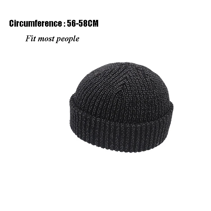 

Light Reflective Hat Night Glow Wool Knitted Beanie Hat Ski Street Hiphop Women Men Student Personalized Hats Caps
