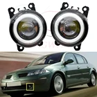 Противотуманные светильник, светодиодсветодиодный, 2 шт., 300 0LM, дневные ходовые огни Angel Eye для Renault Megane 2II 3III 2002-2015, для Dacia, Logan, Sandero, Duster 2004-2015