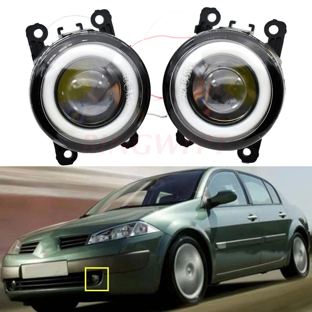 2pcs3000LM светодиодный туман светильник Ангел глаз DRL для Renault Megane 2 II/3/III 2002 2015 Dacia Logan
