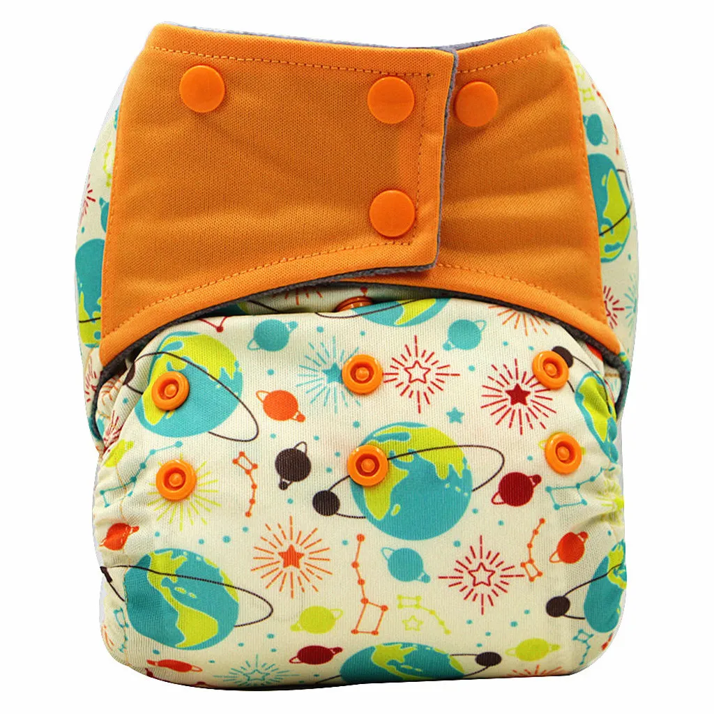 Многоразовые водонепроницаемые детские тканевые подгузники с цифровой печатью