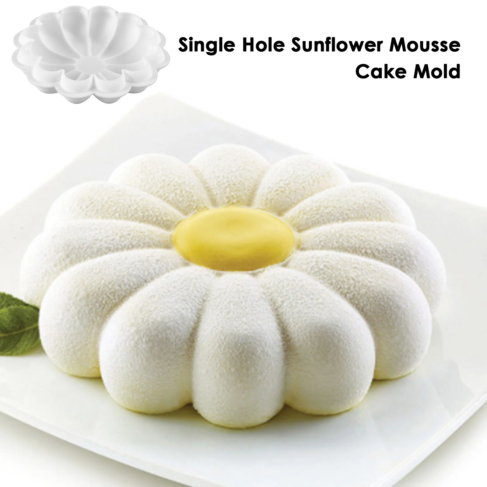 

VOGVIGO Silicone Flower Cake Mold Non Stick Silicone Baking Mold Perfect for Mousse Dessert, Jello, Chocolate, Candy