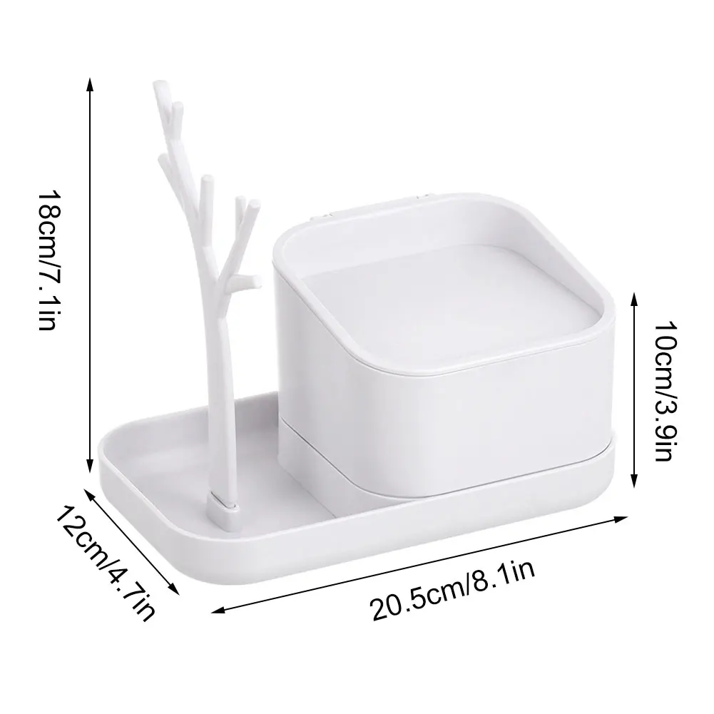 

Multifunctional Jewelery Organiser Plastic Desktop Jewelery Cosmetic Box Modern Style Jewelry Storage Box Jewelry Holder GiftBox
