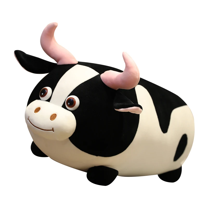 

Hot Kawaii Simulation Cartoon Milk Cow Plush Toys Soft Stuffed Cartoon Animal Cattle Doll Baby Sleeping Pillow Cushion Boy Gifts