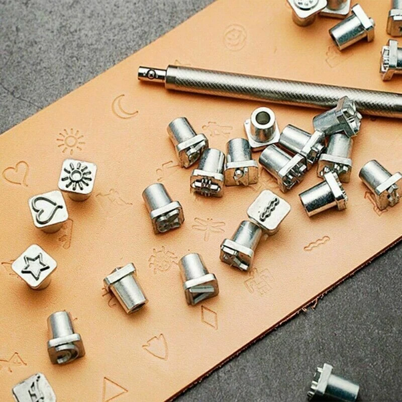 32 шт. Штамповочный Инструмент для штамповки кожи инструменты резьбы по коже DIY