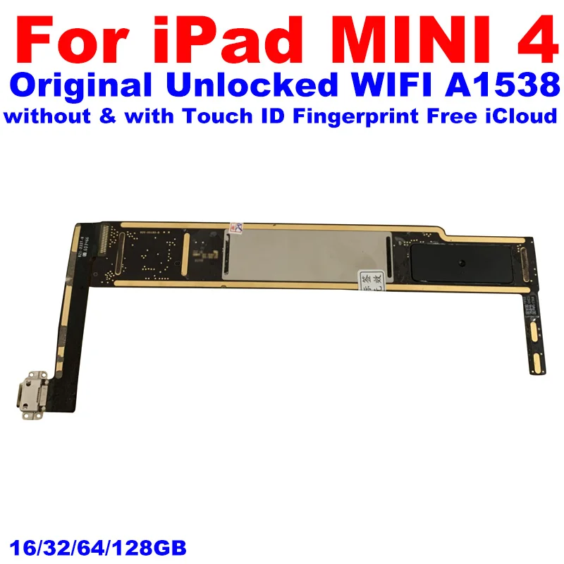 Clean iCloud Wifi A1538 / A1550 Cellular Mainboard For iPad Mini4 Motherboard Mini 4 Good Board Full Working Logic Board Plate