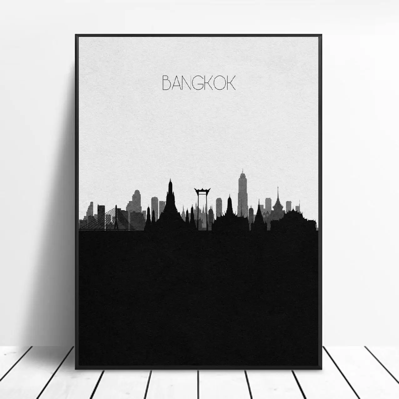

Bangkok Skyline Art Canvas Poster Print Home Decor Painting No Frame