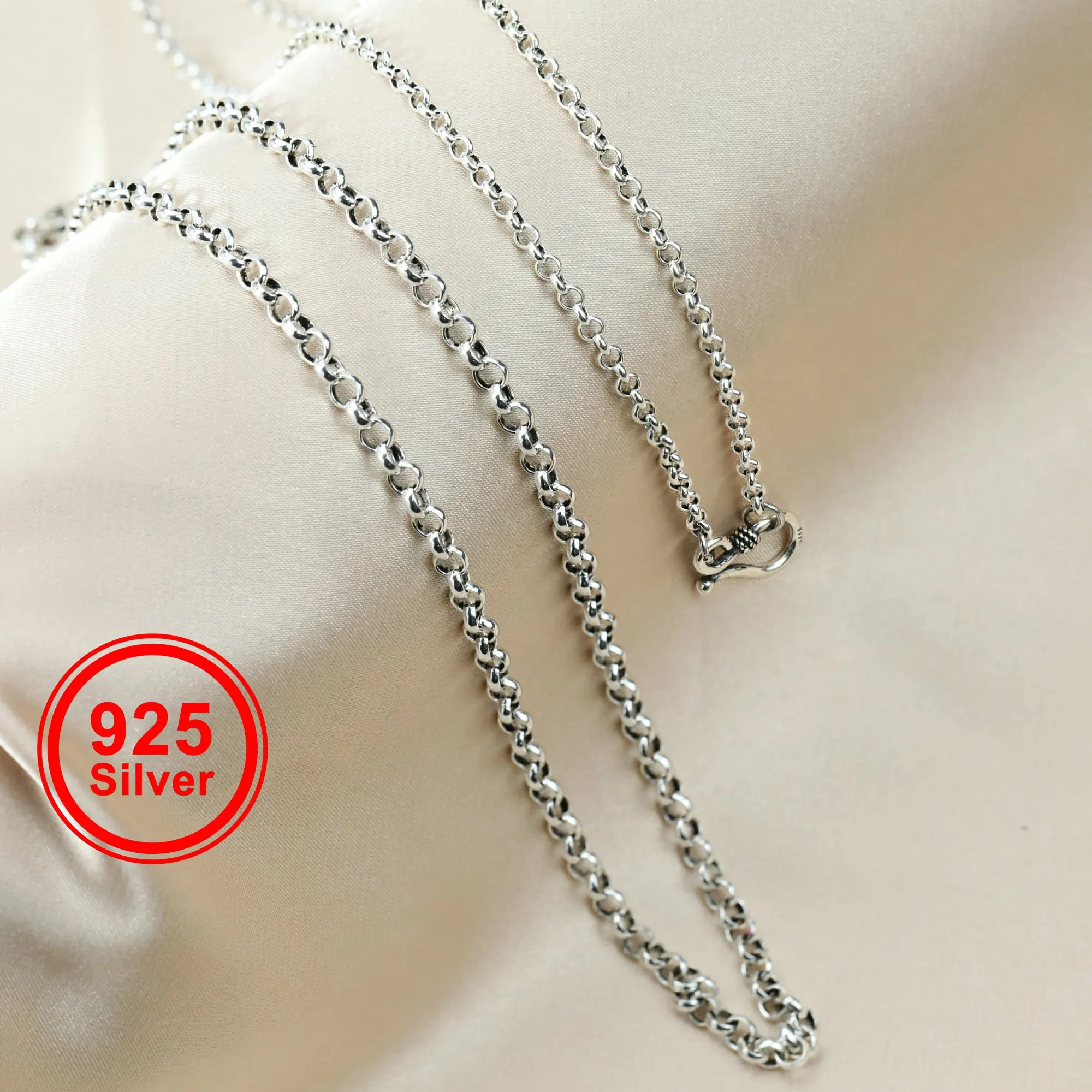 

Цепочка из серебра 925 пробы толщиной 3-4 мм, 1320021