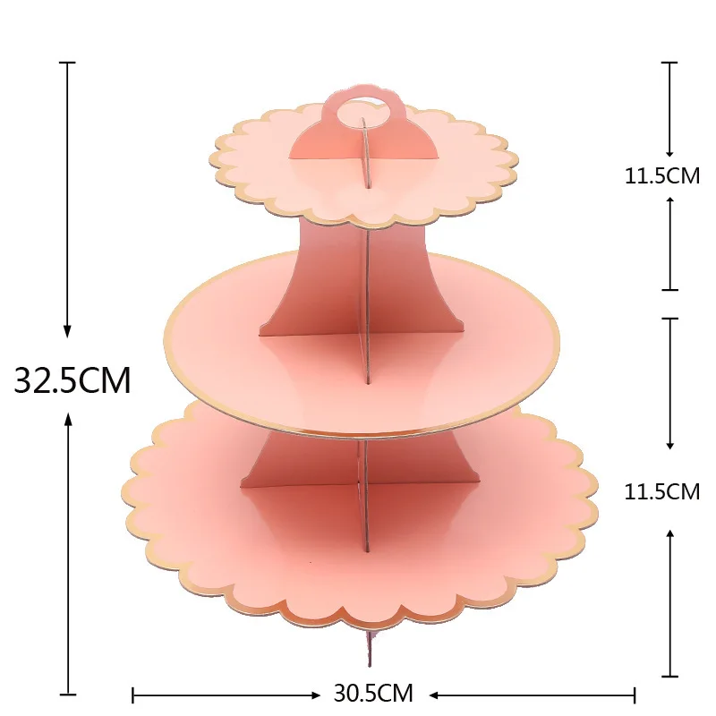 1 шт. 3-слойный одноразовый круглый кекс десерт сделай сам картон поделка песок