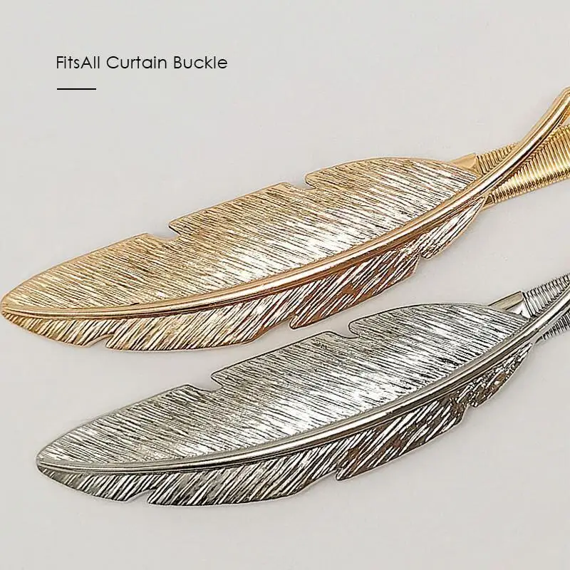 

FitsAll Curtain Buckle Nordic Style Spring Curtain Strap Metal Plating Decoration Accessories Elastic Hook Clip Silver Gold