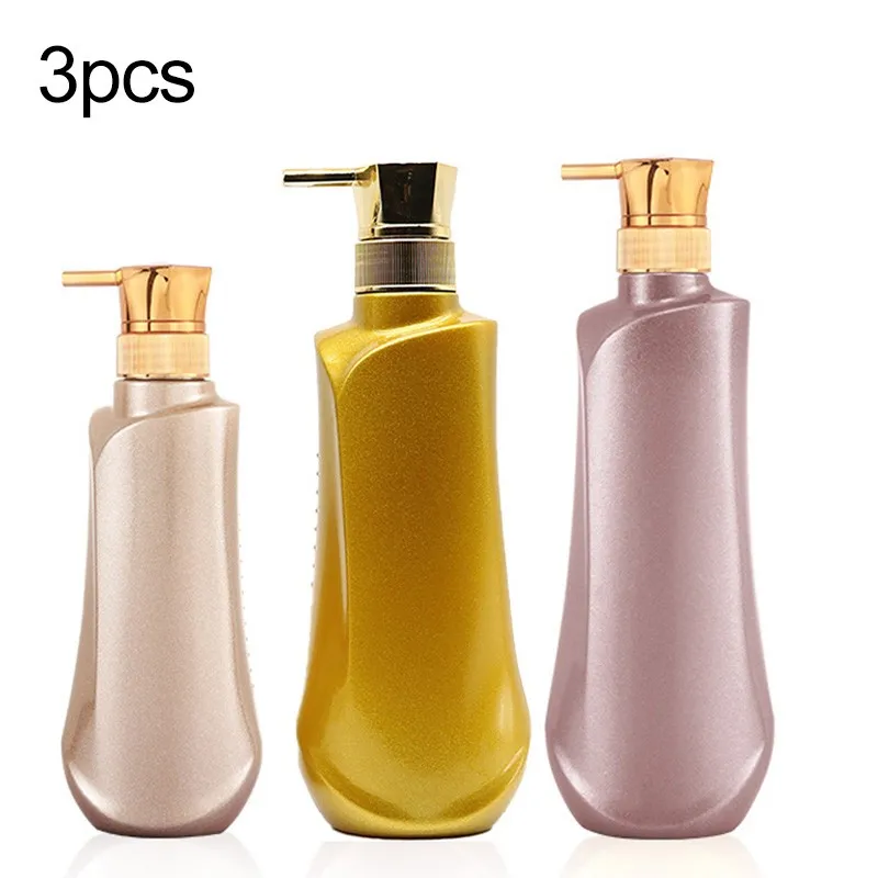 

3pc 300/500ml Bathroom Portable Soap Dispensers Lotin Shampoo Pump Bottle Plastic Pump Bottles Liqutd Soap Body Wash Shower Gel