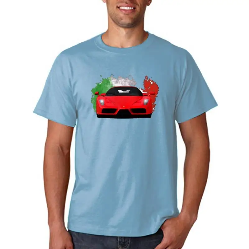

Летняя забавная футболка The Face для мужчин, женщин, мужчин, суперкар Ferrari, автомобили, классические спортивные автомобили, итальянская трансп...