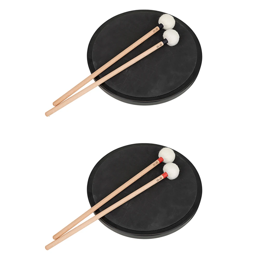

2pcs Soft Felt Head Mallets with Wood Handle Timpani Drumsticks Hammer Percussion Instrument Accessories