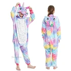 Пижама-кигуруми в виде единорога для детей, пижамы для маленьких девочек, одежда для сна для мальчиков, комбинезон в виде животных, панды, кошки, Детский костюм, комбинезон