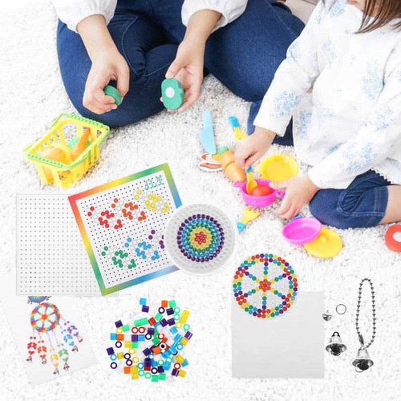 

JINLETONG Монтессори игрушки Хама набор бисера EVA предохранитель бусины набор инструмент для ремесел обучающие игрушки DIY Дети Обучающие игрушк...