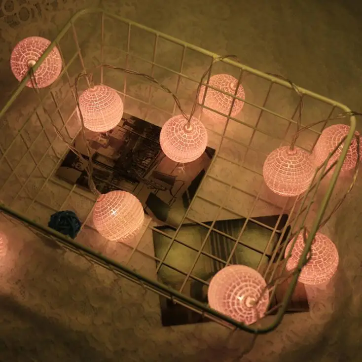 

LED decorative light crack ball battery light string creative battery box lamp