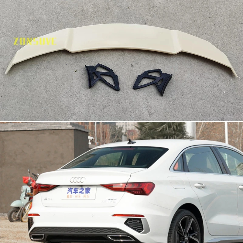 

Используется для Audi A3 2021-2022 комплект спойлеров для заднего крыла автомобиля седана аксессуары из АБС-пластика